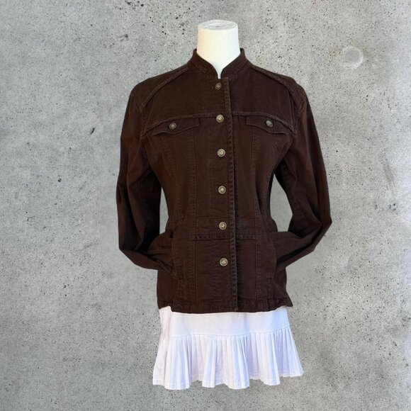 2000s Brown button-up jacket - Picture 6 of 6